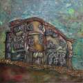 Landscape (The Iranian abandoned villa) Oil on canvas 32''x 30'' 