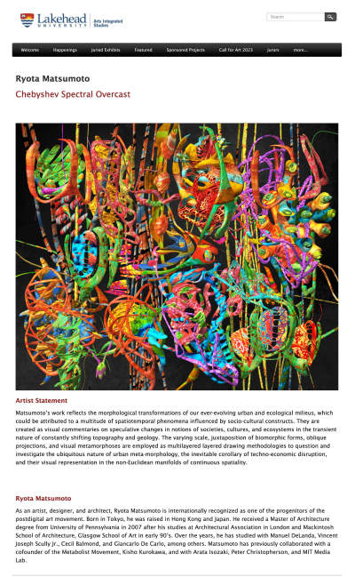 Ryota Matsumoto Interdisciplinary Art an