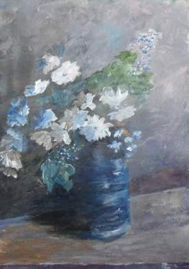 Flowers in blue