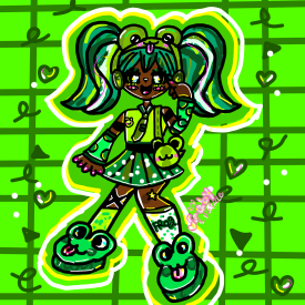 Cute frog Miku drawing/Gaby Sparkle 