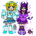 Adroble angel and devil girl drawing/Gaby Sparkle 