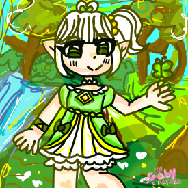 Cute nature girl drawing/Gaby Sparkle 