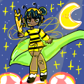 Cute bummble bee girl drawing /Gaby Sparkle 