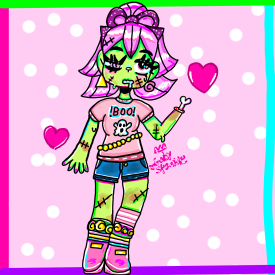 Cute zombie girl drawing/Gaby Sparkle 