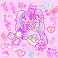 Kawaii fairy Miku and jigglypuff drawing/Gaby Sparkle 