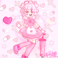 Cute pink nurse drawing/Gaby Sparkle 