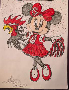 Minnie Mouse Gamecocks 